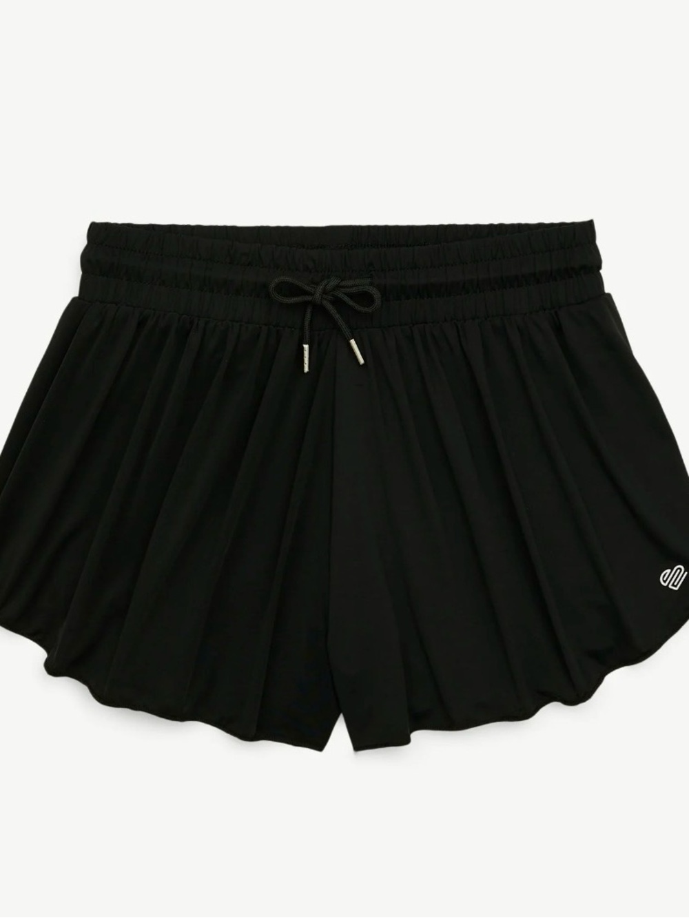 Justice Black Flutter Athletic Shorts